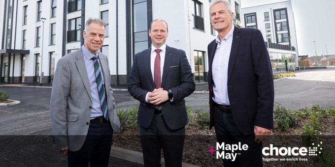 Minister Lyons visits Northern Ireland’s first fully mixed tenure apartment scheme